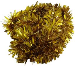 Shatchi 1.8m/6ft Gold Luxury Deluxe Chunky Christmas Tinsel Garland Xmas Tree Decorations, one - thumbnail 2