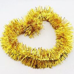 Shatchi 1.8m/6ft Gold Luxury Deluxe Chunky Christmas Tinsel Garland Xmas Tree Decorations, one