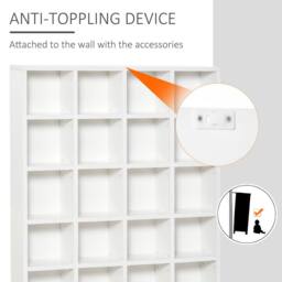 STILVORA Media Storage Unit with Adjustable Shelves in White - thumbnail 8