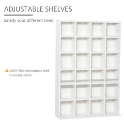 STILVORA Media Storage Unit with Adjustable Shelves in White - thumbnail 7