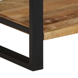 Berkfield Home Clothes Rack 80x40x190 cm Solid Rough Wood Mango in Brown - Size: 80 x 40 x 190 cm - thumbnail 8