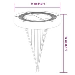 Berkfield Home Solar Ground Lights with Ground Spikes Outdoor 12 pcs Warm White in Silver - thumbnail 7