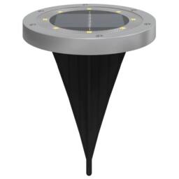 Berkfield Home Solar Ground Lights with Ground Spikes Outdoor 12 pcs Warm White in Silver - thumbnail 5