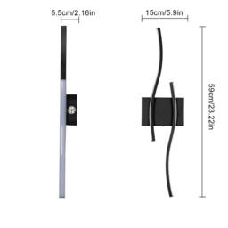 Pheashine Sleek Wall Lamp Black 59cm 14W White Light 6500K 220V - thumbnail 5