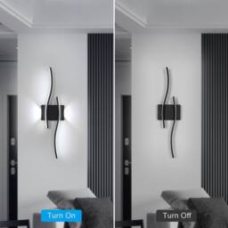 Pheashine Sleek Wall Lamp Black 59cm 14W White Light 6500K 220V - thumbnail 6