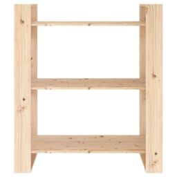 Berkfield Home Book Cabinet/Room Divider 80x35x91 cm Solid Wood Pine in Brown - Size: 80 x 35 x 91 cm - thumbnail 5