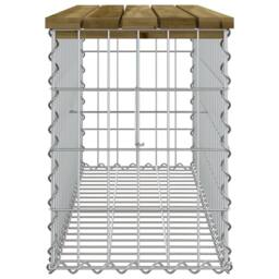 Berkfield Home Garden Bench Gabion Design 103x31.5x42 cm Impregnated Wood Pine in Brown - thumbnail 4