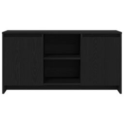Berkfield Home TV Stand in Black Oak - 102 x 37.5 x 52.5 cm, Made of Engineered Wood - Size: 102 x 37.5 x 52.5 cm - thumbnail 7