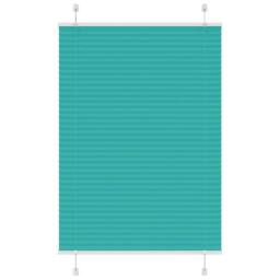 Berkfield Home Pleated Blind Petrol Green 95x100 cm Fabric Width 94.4 cm Polyester in Teal - thumbnail 2