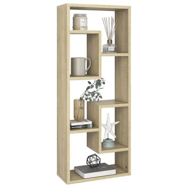 Berkfield Home Wall Shelf Sonoma Oak 36x16x90 cm Engineered Wood in Light Tan - Size: 36 x 16 x 90 cm - image 1
