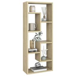 Berkfield Home Wall Shelf Sonoma Oak 36x16x90 cm Engineered Wood in Light Tan - Size: 36 x 16 x 90 cm