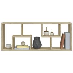 Berkfield Home Wall Shelf Sonoma Oak 36x16x90 cm Engineered Wood in Light Tan - Size: 36 x 16 x 90 cm - thumbnail 7