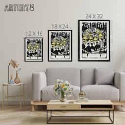 "Artery8 Female Dancers At The Ice Palace Kirchner Black Framed Canvas Wall Art in White - Size: W12"" x H16""" - thumbnail 4