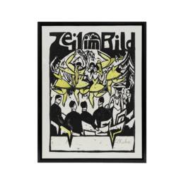 "Artery8 Female Dancers At The Ice Palace Kirchner Black Framed Canvas Wall Art in White - Size: W12"" x H16""" - thumbnail 1