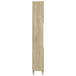 Berkfield Home Bathroom Cabinet Sonoma Oak 30x30x190 cm Engineered Wood in Brown - Size: 30 x 30 x 190 cm - thumbnail 5