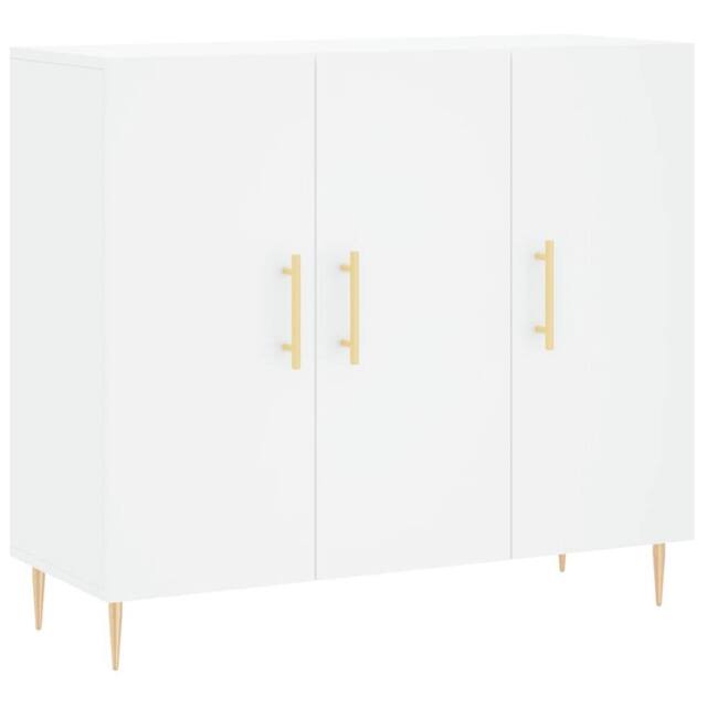 Berkfield Home Sideboard White 90x34x80 cm Engineered Wood - Size: 90 x 34 x 80 cm - image 1