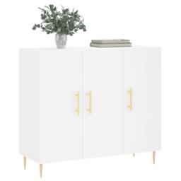 Berkfield Home Sideboard White 90x34x80 cm Engineered Wood - Size: 90 x 34 x 80 cm - thumbnail 3