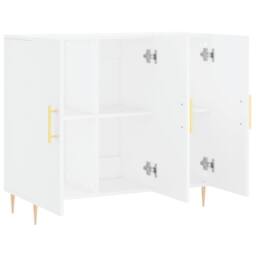 Berkfield Home Sideboard White 90x34x80 cm Engineered Wood - Size: 90 x 34 x 80 cm - thumbnail 5