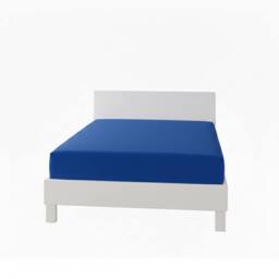 Snug City Polycotton Fitted Sheet Extra Deep 40cm Skirt Easy Care in Blue - Size: Single - thumbnail 2
