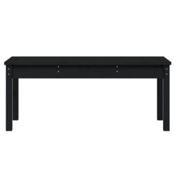 Berkfield Home Garden Bench Black 109x44x45 cm Solid Wood Pine - Size: 109 x 44 x 45 cm - thumbnail 4