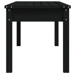 Berkfield Home Garden Bench Black 109x44x45 cm Solid Wood Pine - Size: 109 x 44 x 45 cm - thumbnail 5