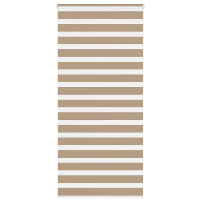 Berkfield Home Zebra Blind Sand Brown 105x230 cm Fabric Width 100.9 cm Polyester - image 1