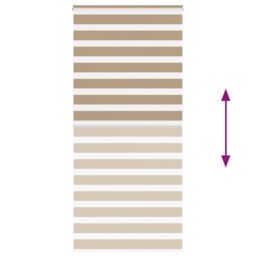 Berkfield Home Zebra Blind Sand Brown 105x230 cm Fabric Width 100.9 cm Polyester - thumbnail 5