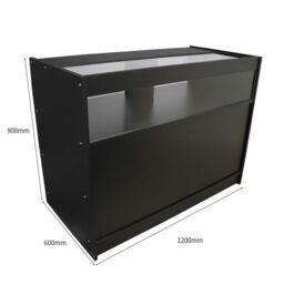 Monstershop B1200 Retail Shop Counter - Black - thumbnail 5