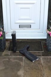 JVL Havana Rubber Pin Doormat 45x75cm Diamond in Black - Size: 45 cm x 75 cm - thumbnail 2