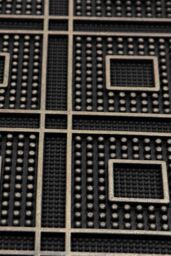 JVL Havana Rubber Pin Doormat 45x75cm Diamond in Black - Size: 45 cm x 75 cm - thumbnail 3
