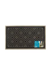 JVL Havana Rubber Pin Doormat 45x75cm Diamond in Black - Size: 45 cm x 75 cm - thumbnail 6