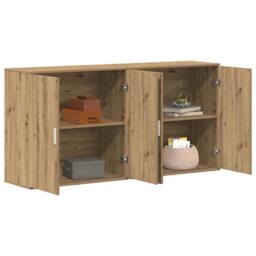 Berkfield Home Sideboards 2 pcs Artisan Oak 79x38x80 cm Engineered Wood in Brown - Size: 79 x 38 x 80 cm - thumbnail 1