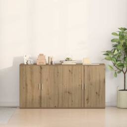 Berkfield Home Sideboards 2 pcs Artisan Oak 79x38x80 cm Engineered Wood in Brown - Size: 79 x 38 x 80 cm - thumbnail 4