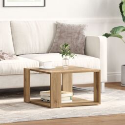 Berkfield Home Coffee Table Artisan Oak 51, 5x51, 5x30 cm Engineered Wood in Brown - thumbnail 4