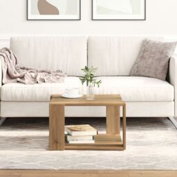 Berkfield Home Coffee Table Artisan Oak 51, 5x51, 5x30 cm Engineered Wood in Brown - thumbnail 1