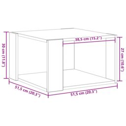 Berkfield Home Coffee Table Artisan Oak 51, 5x51, 5x30 cm Engineered Wood in Brown - thumbnail 9