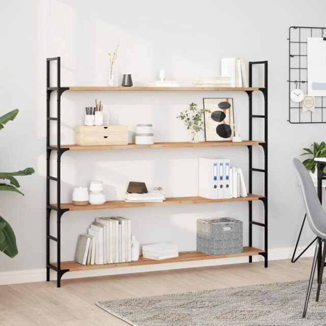 Berkfield Home Floating Shelves 2 pcs 160x20x2 cm Oil Finished Solid Wood Acacia in Brown - Size: 160 x 20 x 2 cm - image 1