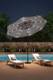 Living and Home 4 Person Patio Garden Dining Set With Umbrella in Black - thumbnail 2