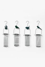 Homescapes Metal Hanging Bird Feeder with Bird Decoration, Bird House in Green - thumbnail 5