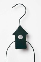 Homescapes Metal Hanging Bird Feeder with Bird Decoration, Bird House in Green - thumbnail 2