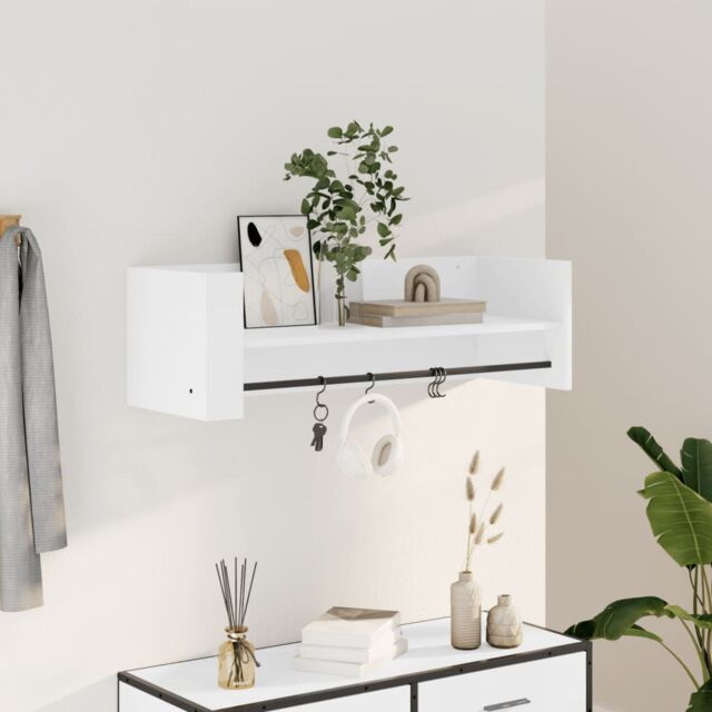 Berkfield Home Wall Shelf White 100x35x30.5 cm Engineered Wood - image 1