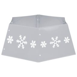 Berkfield Home Christmas Tree Skirt Silver & White √ò68x25 cm - Size: 68x25 cm - thumbnail 5