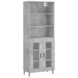 Berkfield Home Highboard Concrete Grey 69.5x34x180 cm Engineered Wood - thumbnail 2