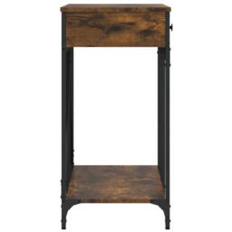 Berkfield Home Console Table Smoked Oak 100x39x78.5 cm Engineered Wood in Brown - thumbnail 7