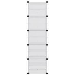 Berkfield Home Shoe Rack Transparent 44x31.5x153.5 cm PP in Clear - thumbnail 3