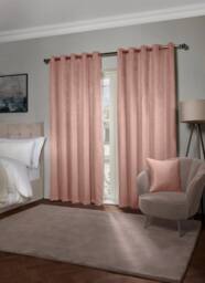 New Edge Blinds Metro Thermal Blackout Eyelet Curtains in Pink - Size: 168 cm width x 183 cm drop - thumbnail 4