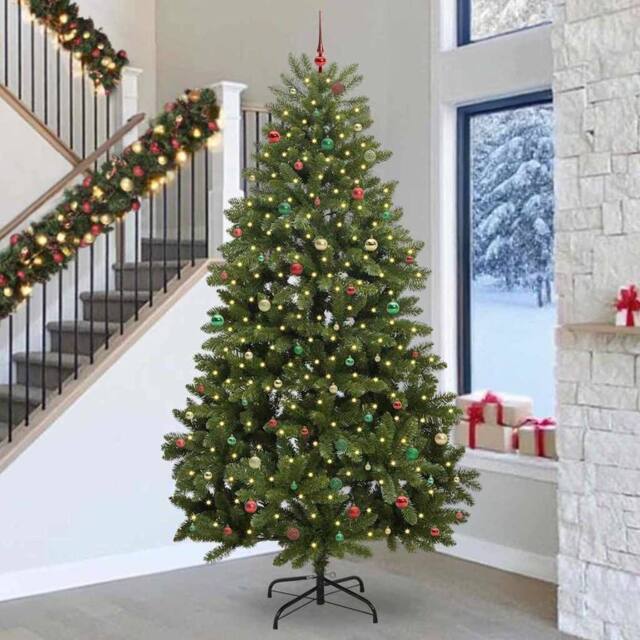 Berkfield Home Artificial Christmas Tree with Stand Green 300 cm PVC & Metal - image 1