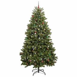 Berkfield Home Artificial Christmas Tree with Stand Green 300 cm PVC & Metal - thumbnail 3