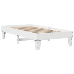 Berkfield Home Bed Frame Frame White 75x190 cm Small Single Solid Wood Pine - thumbnail 3