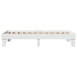 Berkfield Home Bed Frame Frame White 75x190 cm Small Single Solid Wood Pine - thumbnail 5